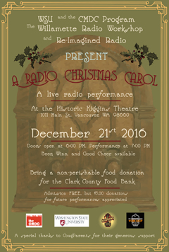A Radio Christmas Carol 2016 poster