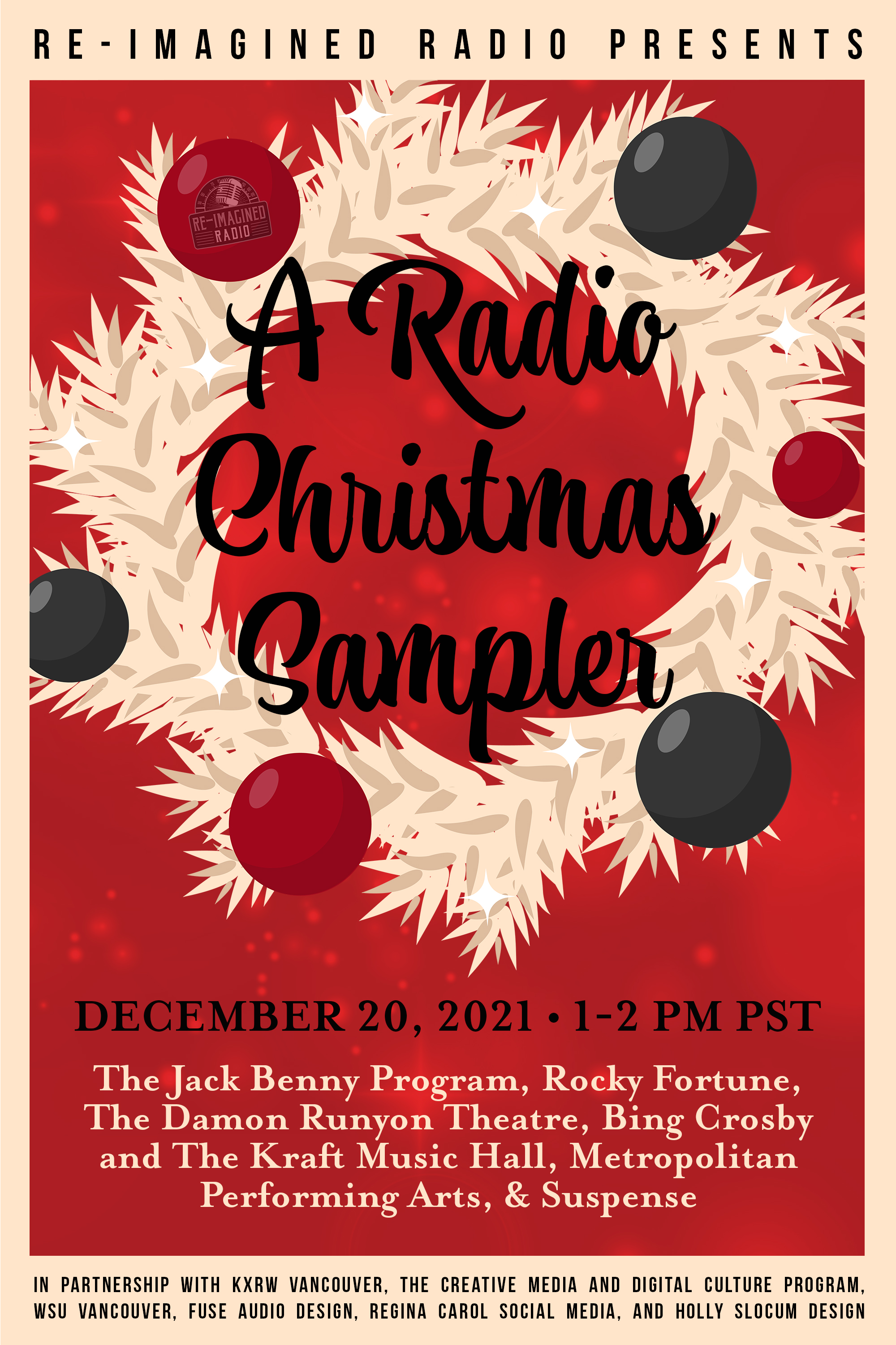 Radio Christmas Sampler poster 2021