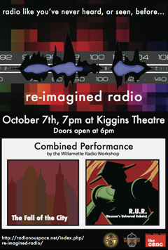 The Fall of the City and R.U.R. web poster (2015)