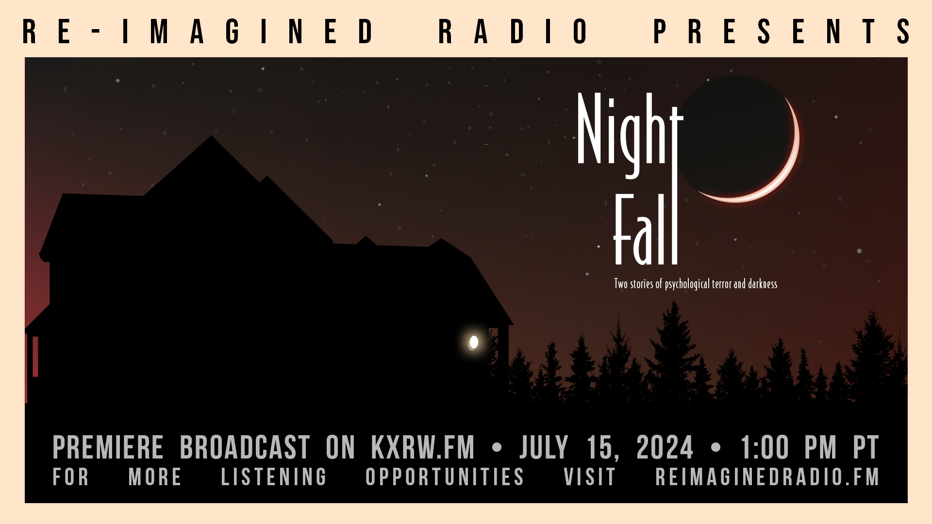 Nightfall landscape poster