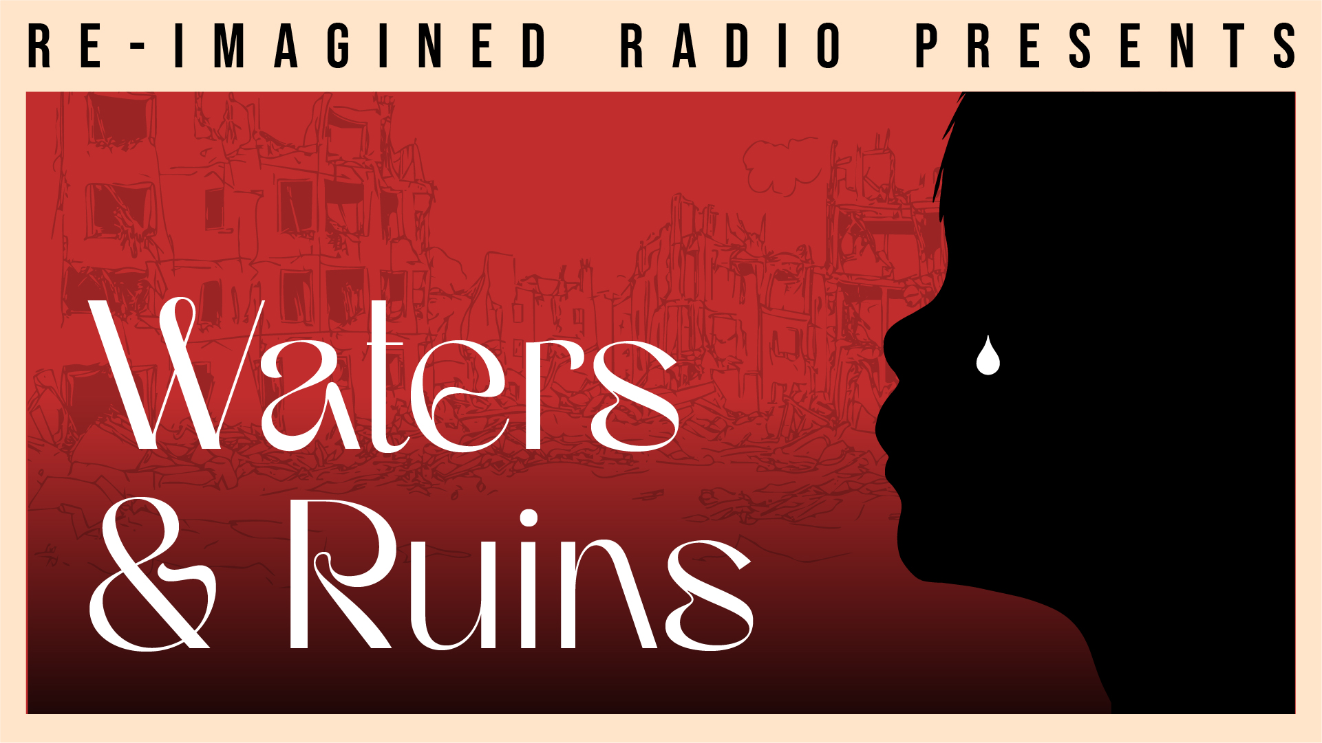 Waters and Ruins landscape poster